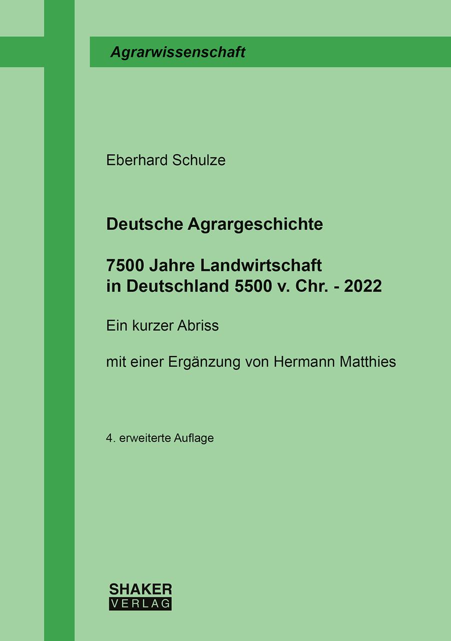 Buchcover: Deutsche Agrargeschichte