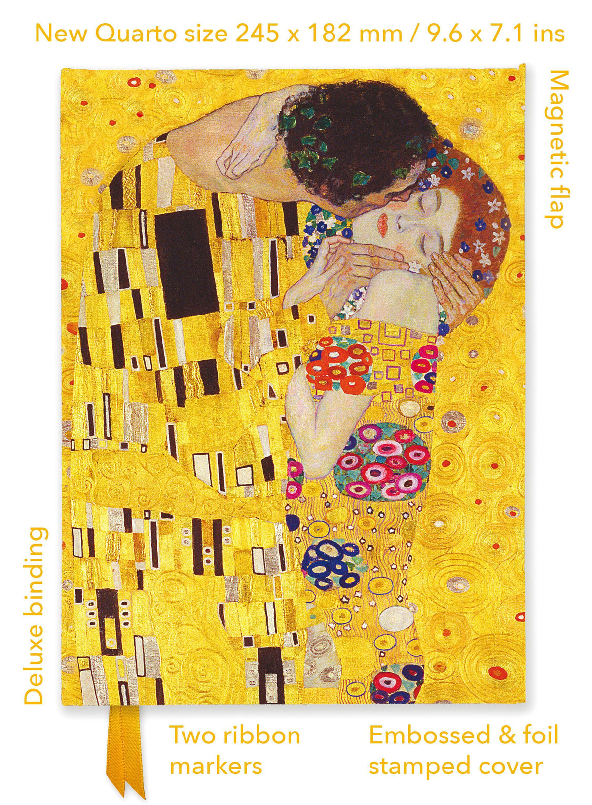 Buchcover: Gustav Klimt: The Kiss (Foiled Quarto Journal)