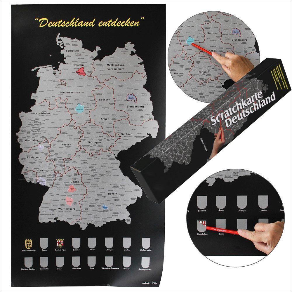 Buchcover: Scratchkarte Deutschland mit Silikonschicht