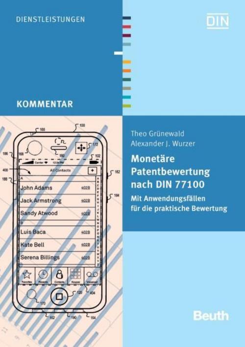 Buchcover: Monetäre Patentbewertung nach DIN 77100