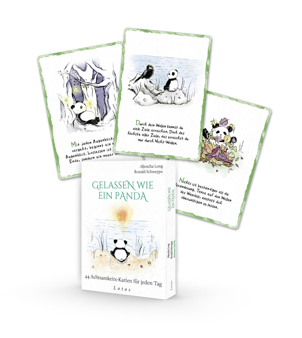 Buchcover: Gelassen wie ein Panda. 44 Achtsamkeits-Karten für jeden Tag