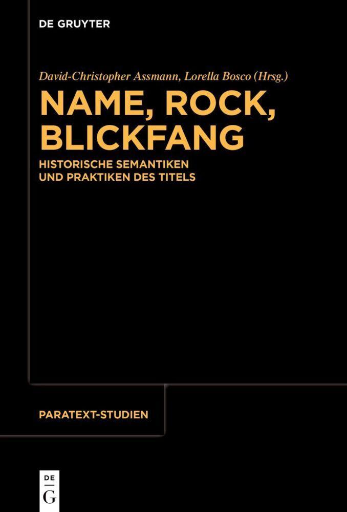 Buchcover: Name, Rock, Blickfang