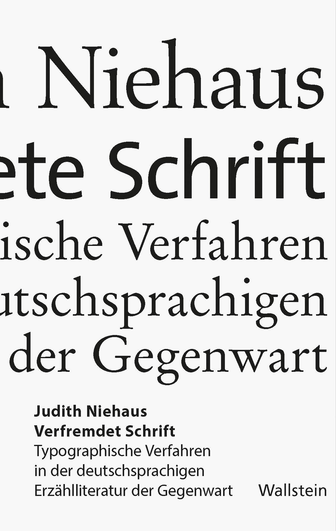 Buchcover: Verfremdete Schrift