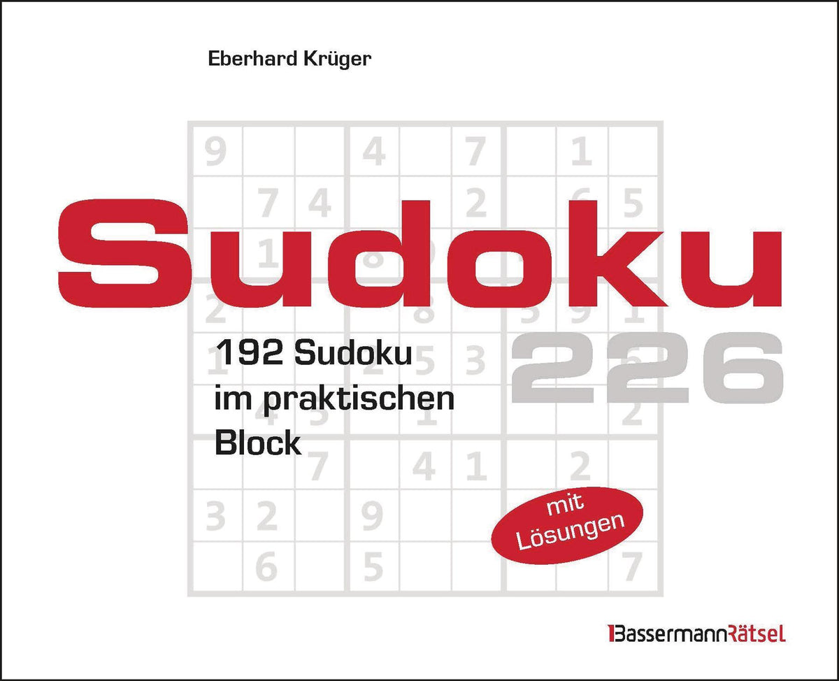 Buchcover: Sudokublock 226 (5 Exemplare à 2,99 EUR)