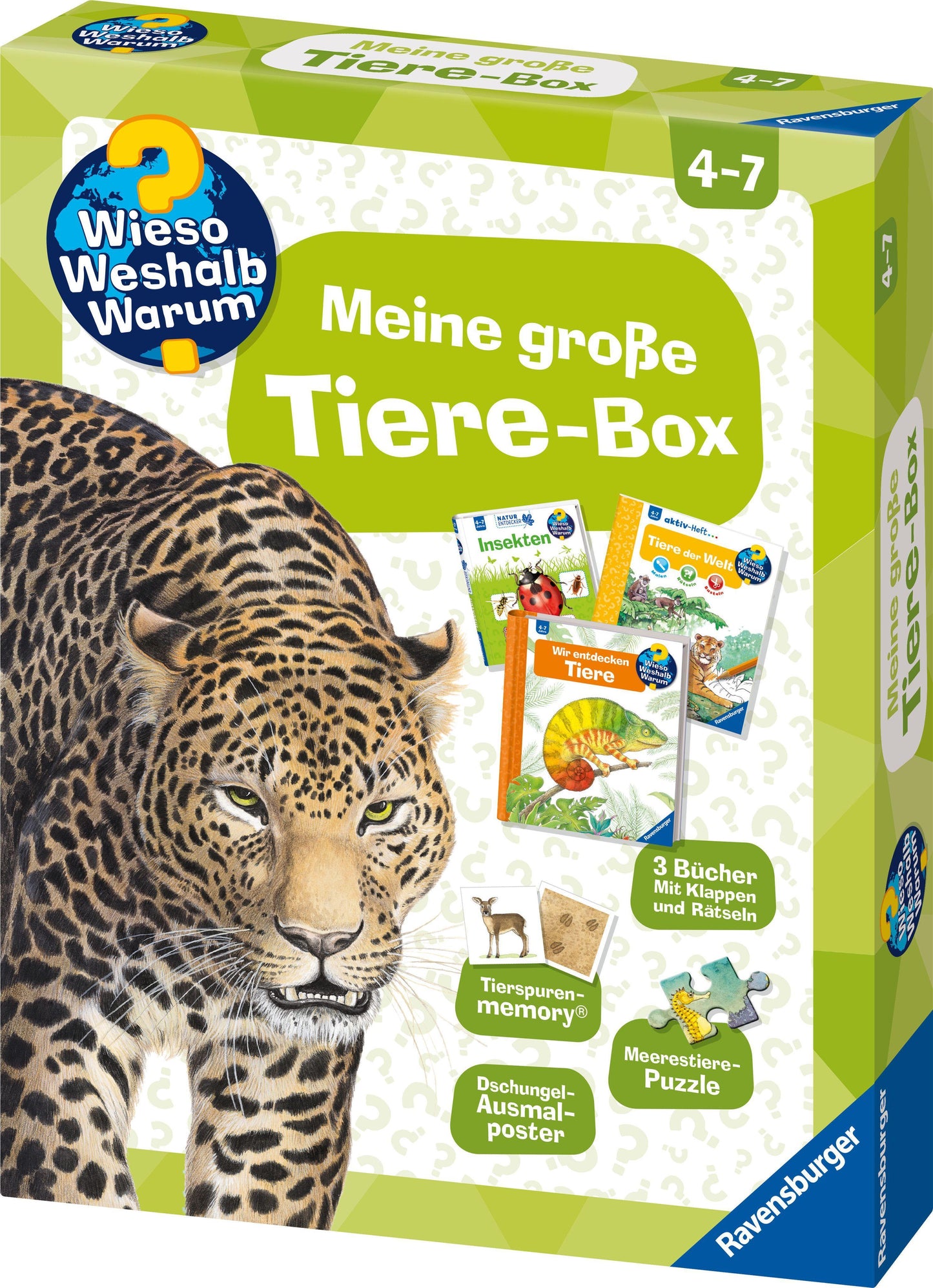 Wieso? Weshalb? Warum? - Meine große Tiere-Box (Geschenkbox mit 3 Büchern, memory®, Puzzle und Ausmalposter)