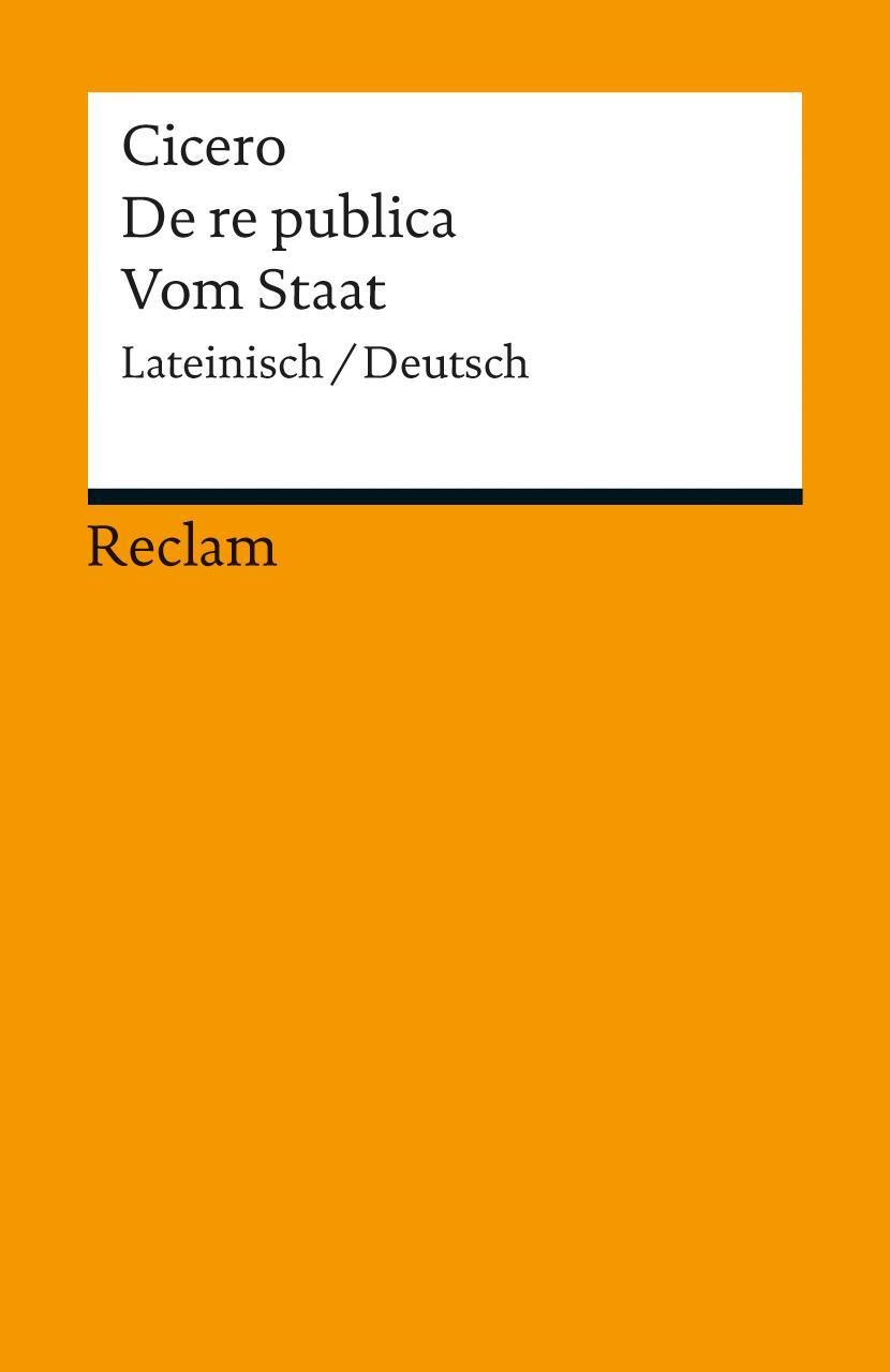 Buchcover: De re publica / Vom Staat
