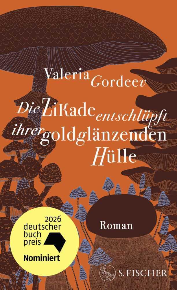 Die Zikade entschlüpft ihrer goldglänzenden Hülle