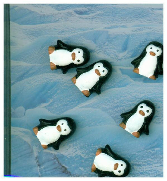 Magnete PINGU 6er Set weiss/schwarz