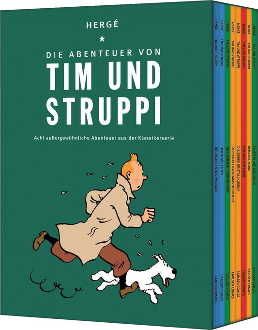 Tim und Struppi: Die Abenteuer von Tim und Struppi: Acht außergewöhnliche Abenteuer aus der Klassikerserie | Softcover-Schuber mit acht ausgewählten Alben