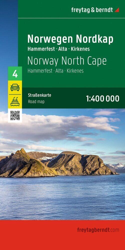 freytag & berndt Straßenkarte Norwegen Nordkap, Hammerfest - Alta - Kirkenes 1:400.000