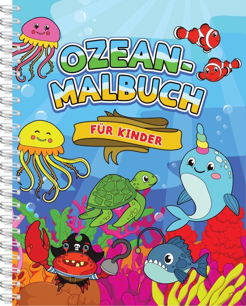 Buchcover: Ozean-Malbuch für Kinder ab 4 Jahren