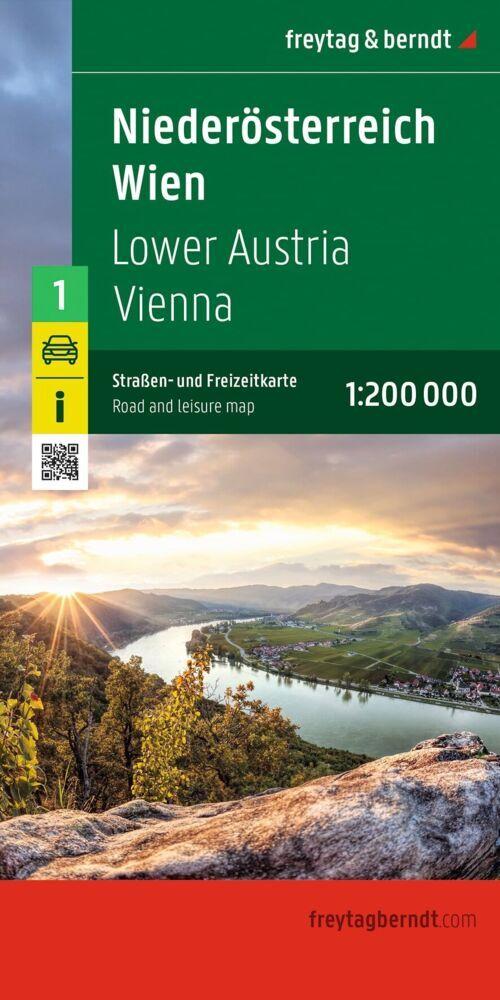 Niederösterreich - Wien, Straßen- und Freizeitkarte 1:200.000, freytag & berndt