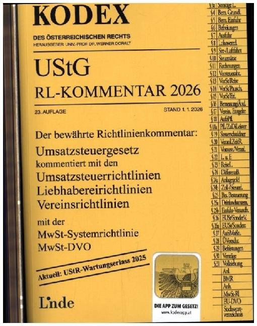 KODEX UStG-Richtlinien-Kommentar 2026