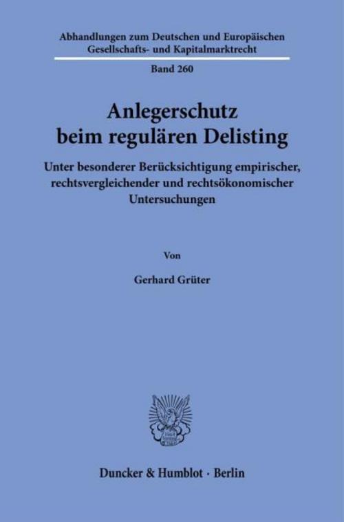 Anlegerschutz beim regulären Delisting