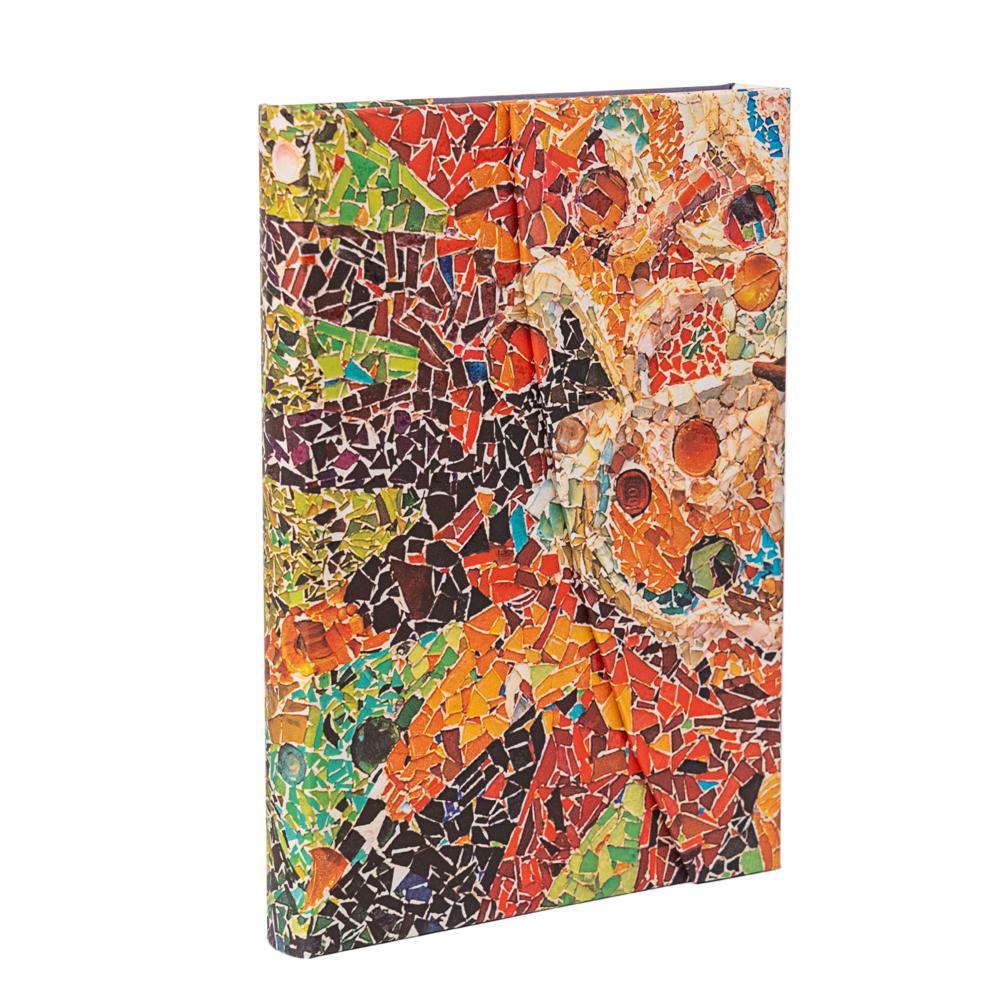 Gaudi's Sun (Gaudi's Mosaics) Midi Unlined Hardback Journal (Wrap Closure)