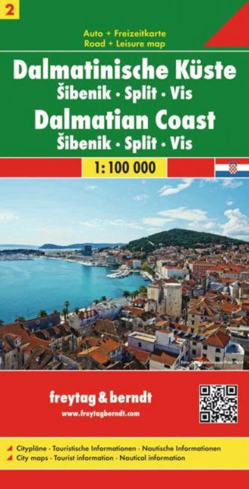 freytag & berndt Straßenkarte Dalmatinische Küste 1:100.000