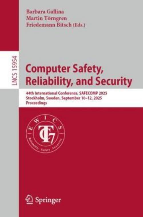 Buchcover: Computer Safety, Reliability, and Security