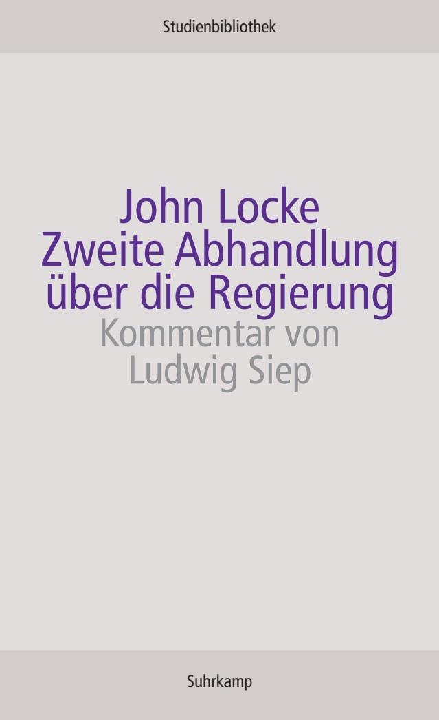 Buchcover: Zweite Abhandlung über die Regierung