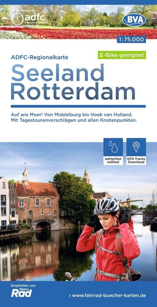 ADFC-Regionalkarte Seeland Rotterdam 1:75.000, reiß- und wetterfest, GPS-Tracks Download
