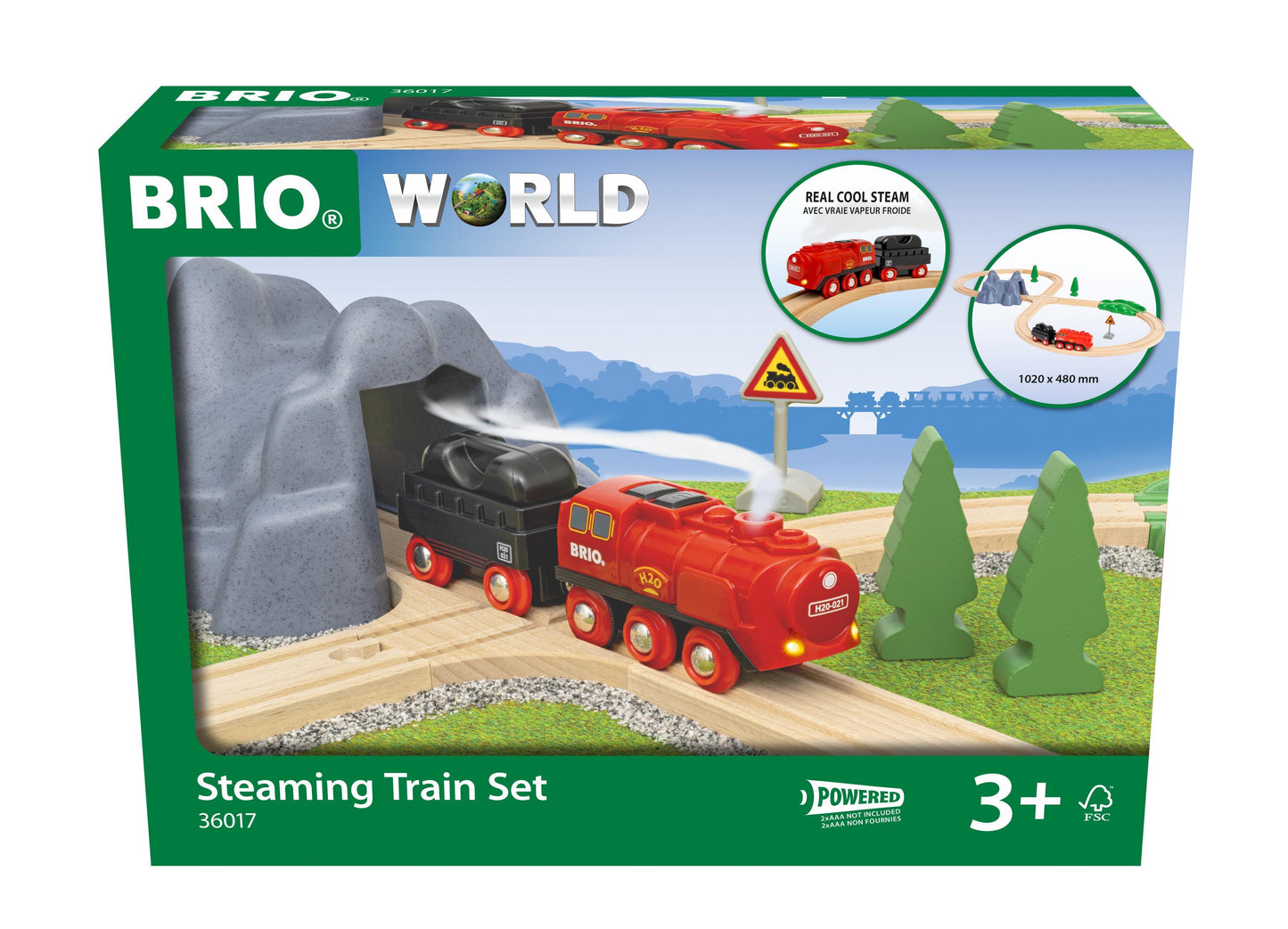 BRIO World - Batterie-Dampflok Set