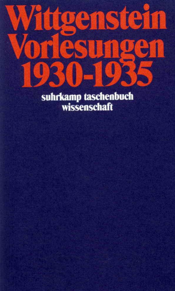 Buchcover: Vorlesungen 1930-1935