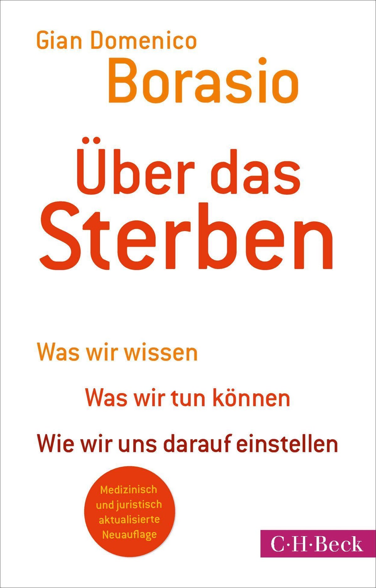 Buchcover: Borasio, Gian Domenico/Über das Sterben