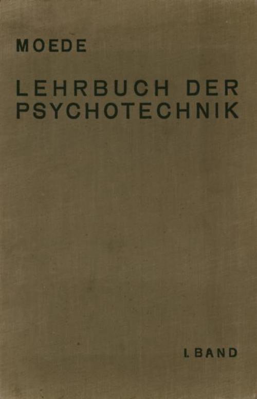 Lehrbuch der Psychotechnik