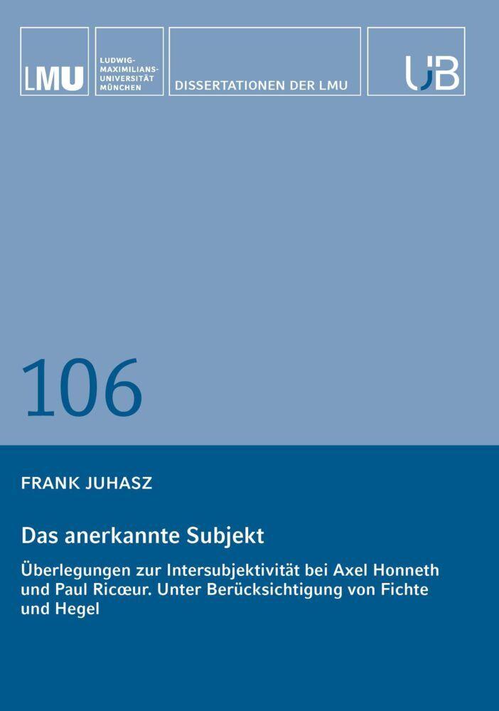 Buchcover: Das anerkannte Subjekt