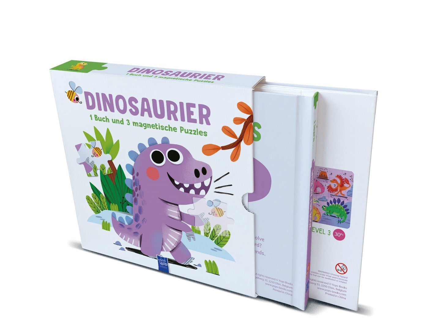Dinosaurier - 1 Buch und 3 magnetische Puzzles