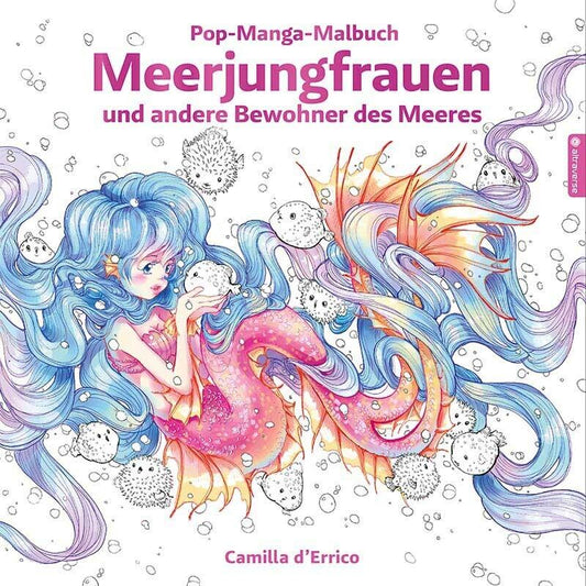 Buchcover: Pop-Manga-Malbuch: Meerjungfrauen und andere Bewohner des Meeres