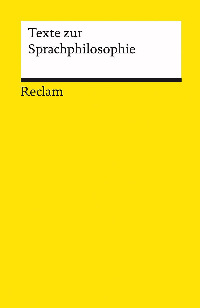 Buchcover: Texte zur Sprachphilosophie