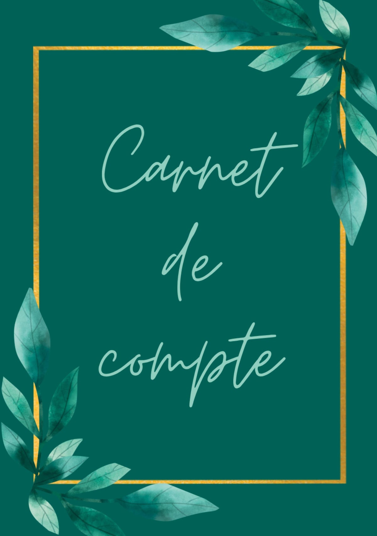 Buchcover: Carnet de compte à remplir