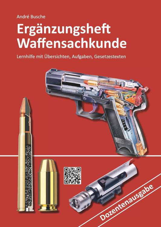 Buchcover: Ergänzungsheft Waffensachkundeprüfung Dozentenausgabe
