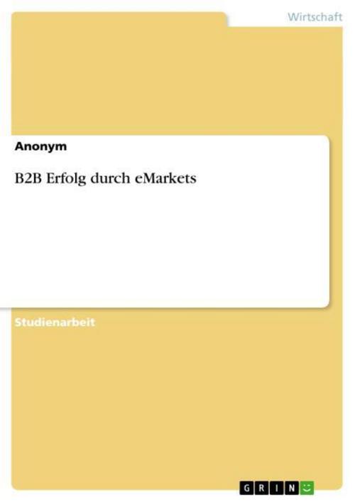 B2B Erfolg durch eMarkets