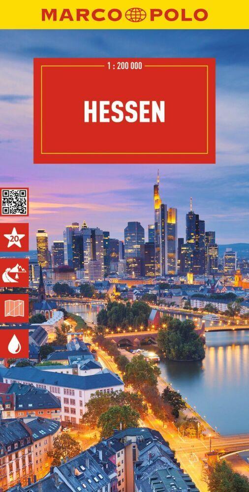 MARCO POLO Reisekarte Deutschland 06 Hessen 1:200.000