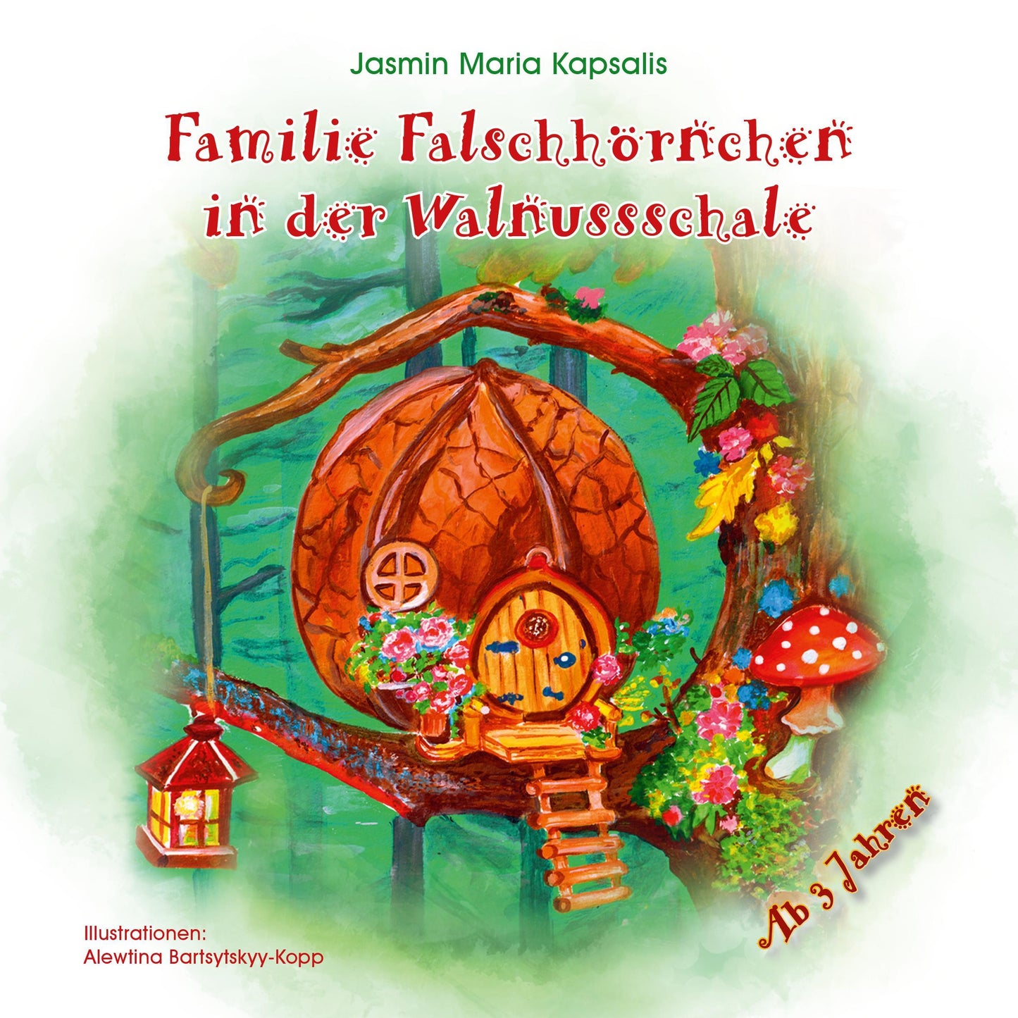 Familie Falschhörnchen in der Walnussschale