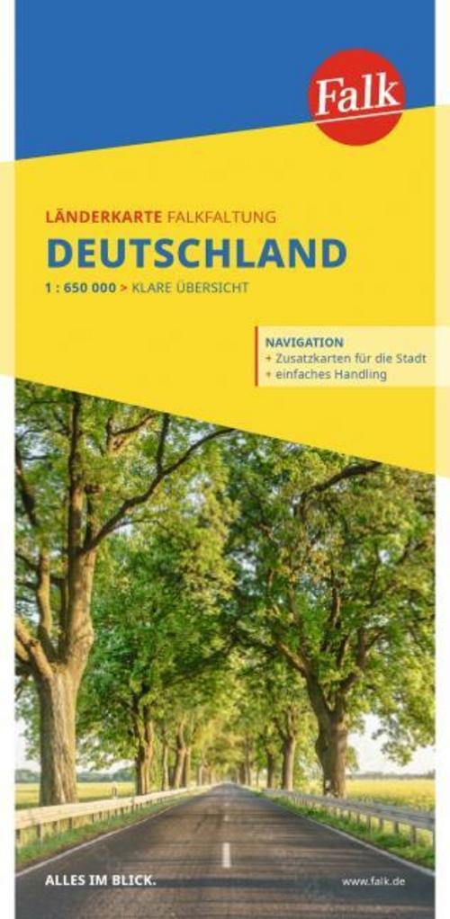 Falk Länderkarte Falkfaltung Deutschland 1:650.000