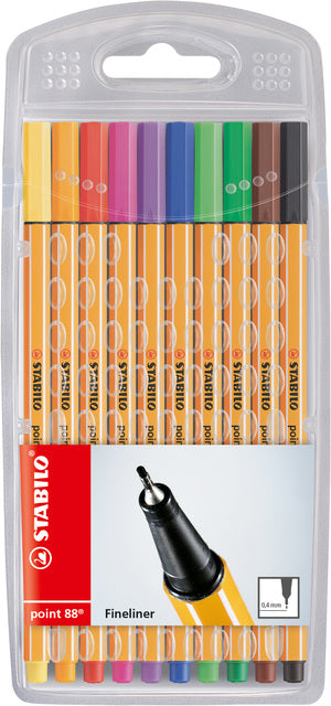 Fineliner - STABILO point 88 - 10er Pack - Standardfarben