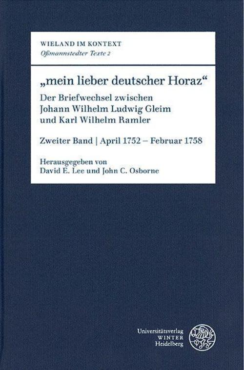 \"mein lieber deutscher Horaz\"