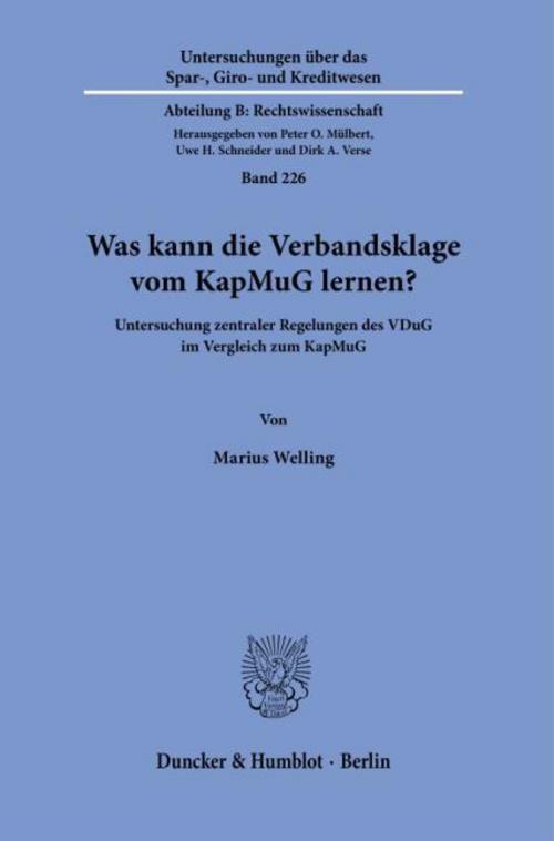 Was kann die Verbandsklage vom KapMuG lernen?