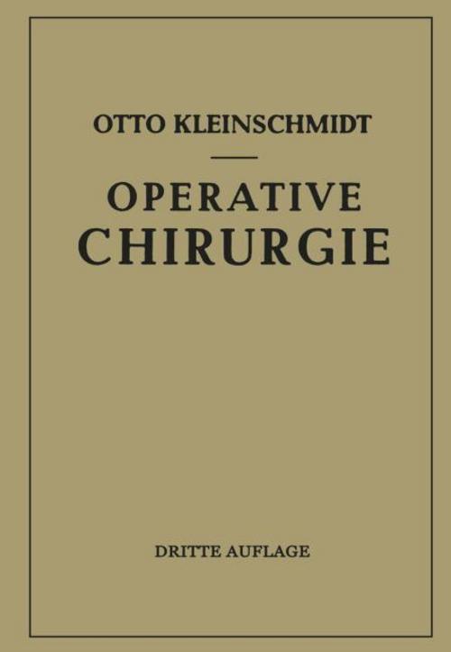 Buchcover: Operative Chirurgie