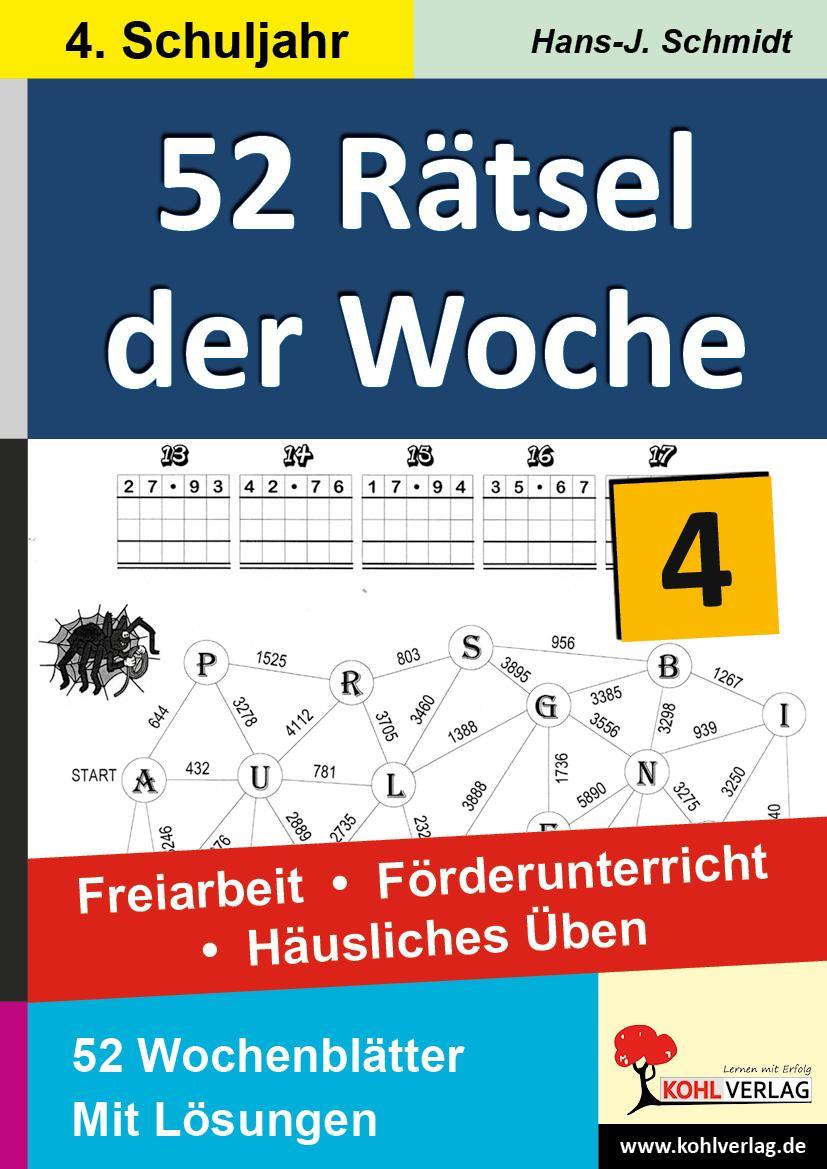 Buchcover: 52 Rätsel der Woche / 4. Schuljahr