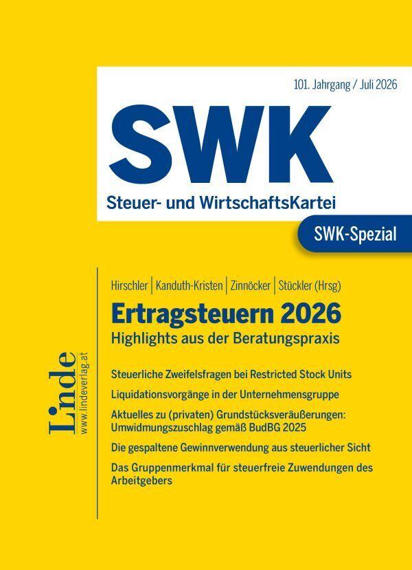 SWK-Spezial Ertragsteuern 2026