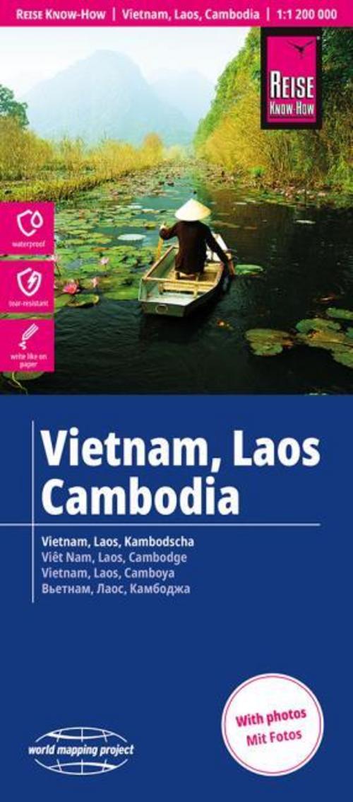 Reise Know-How Landkarte Vietnam, Laos, Kambodscha | Vietnam, Laos, Cambodia (1:1.200.000)