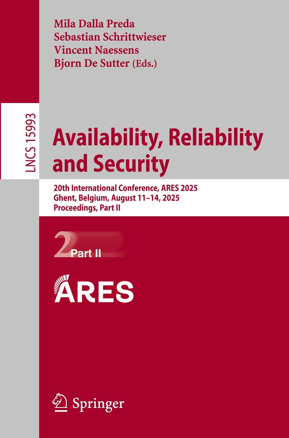 Buchcover: Availability, Reliability and Security