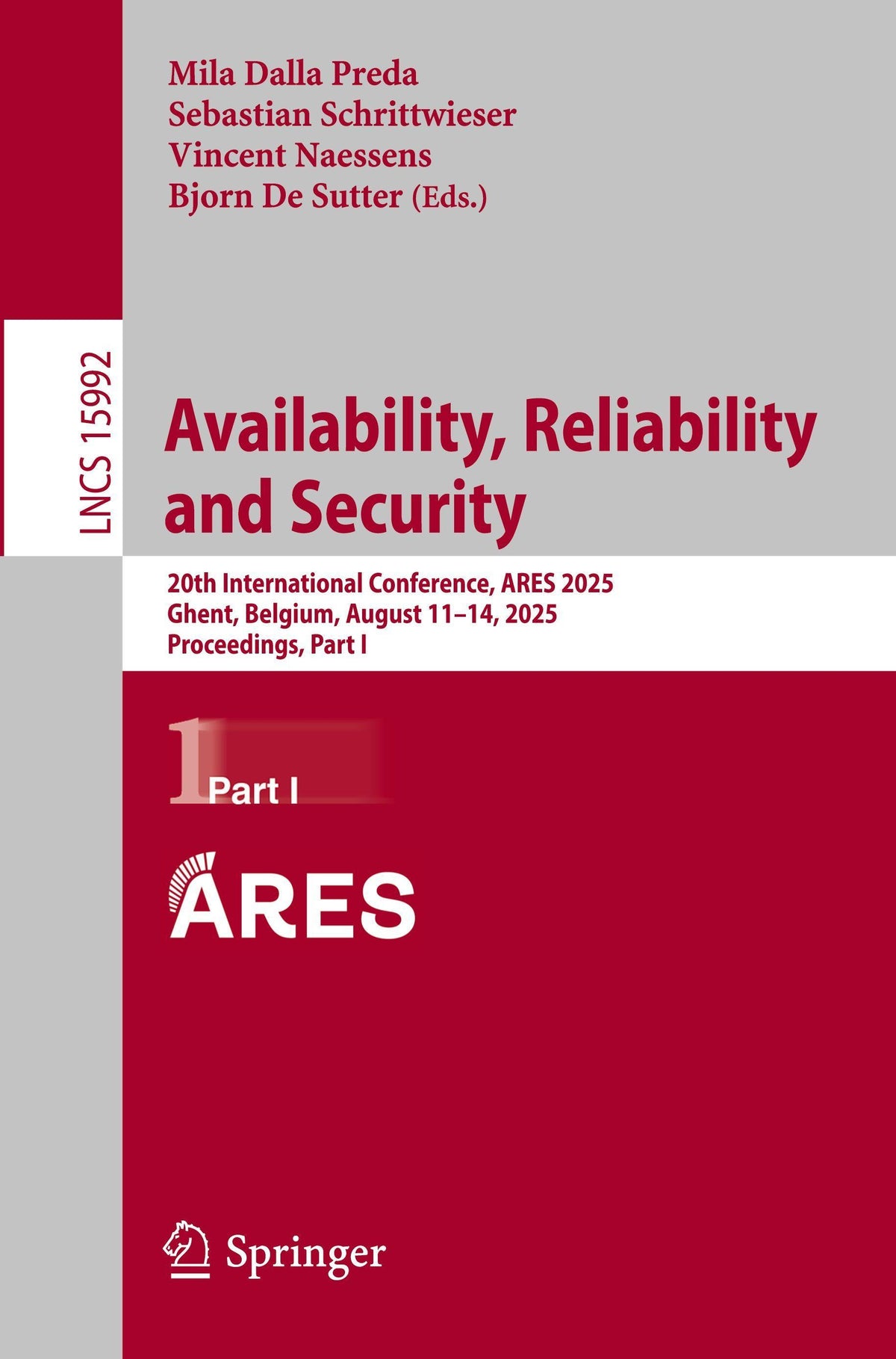 Buchcover: Availability, Reliability and Security