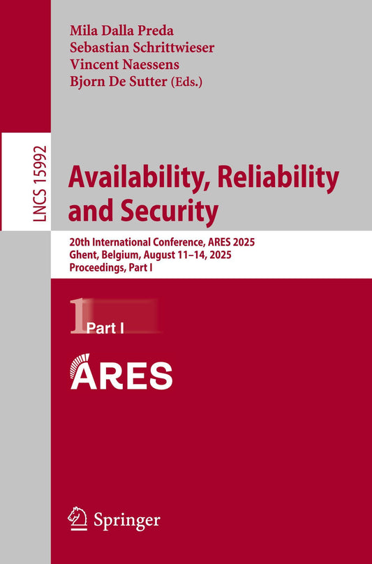 Buchcover: Availability, Reliability and Security