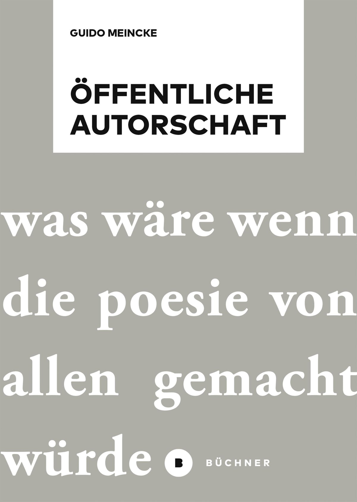 Buchcover: Öffentliche Autorschaft