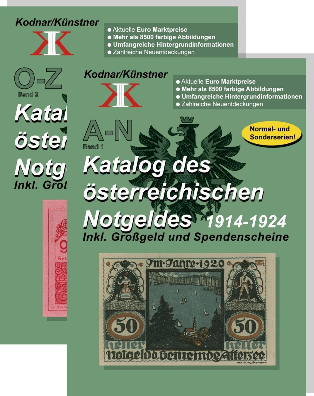 Buchcover: Katalog des österreichischen Notgeldes 1914-1924 in 2 Bänden