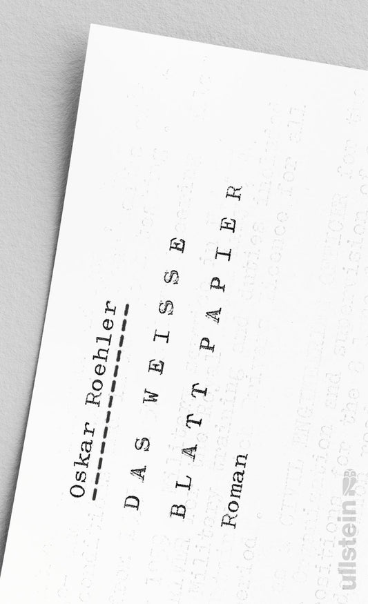 Das weiße Blatt Papier: Roman | Ein radikaler Text. Punkt.